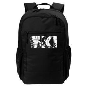 SKI Alpine Downhill Skiing Winter Sports Funny Skier Daily Commute Backpack