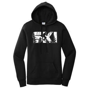 SKI Alpine Downhill Skiing Winter Sports Funny Skier Women's Pullover Hoodie