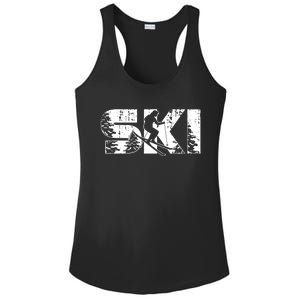 SKI Alpine Downhill Skiing Winter Sports Funny Skier Ladies PosiCharge Competitor Racerback Tank