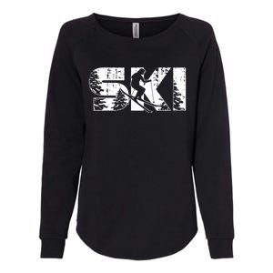 SKI Alpine Downhill Skiing Winter Sports Funny Skier Womens California Wash Sweatshirt