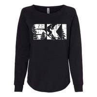 SKI Alpine Downhill Skiing Winter Sports Funny Skier Womens California Wash Sweatshirt