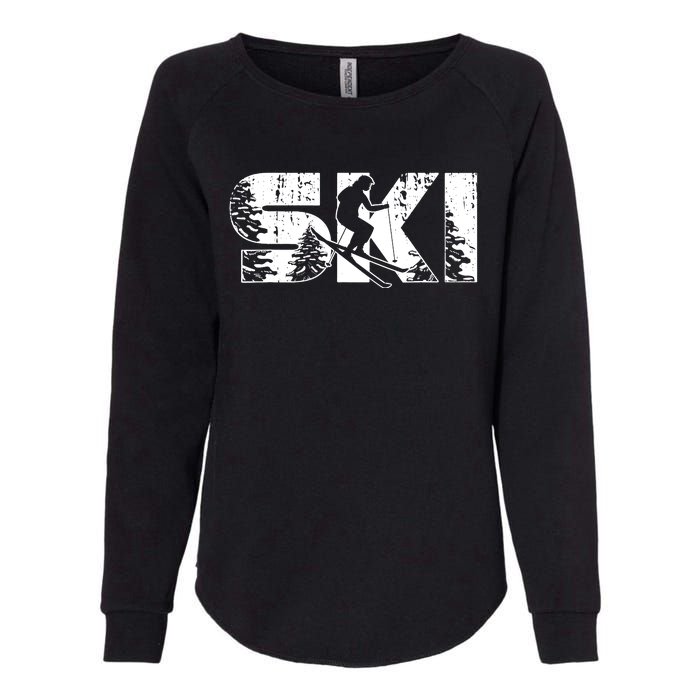 SKI Alpine Downhill Skiing Winter Sports Funny Skier Womens California Wash Sweatshirt