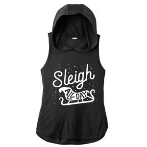 Sleigh All Day Funny Santa Christmas Reindeer Funny Gift Ladies PosiCharge Tri-Blend Wicking Draft Hoodie Tank