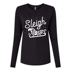 Sleigh All Day Funny Santa Christmas Reindeer Funny Gift Womens Cotton Relaxed Long Sleeve T-Shirt