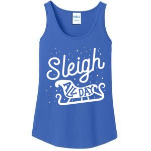 Sleigh All Day Funny Santa Christmas Reindeer Funny Gift Ladies Essential Tank