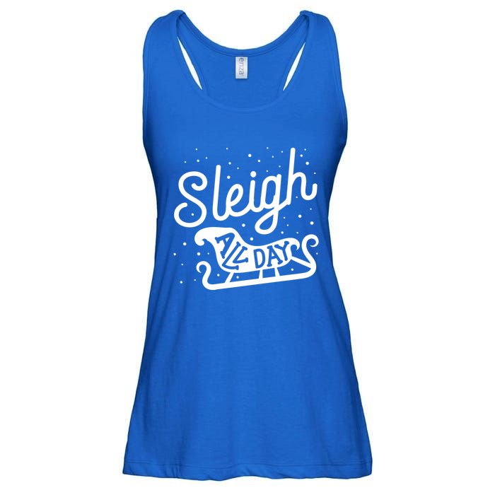 Sleigh All Day Funny Santa Christmas Reindeer Funny Gift Ladies Essential Flowy Tank