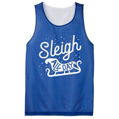 Sleigh All Day Funny Santa Christmas Reindeer Funny Gift Mesh Reversible Basketball Jersey Tank