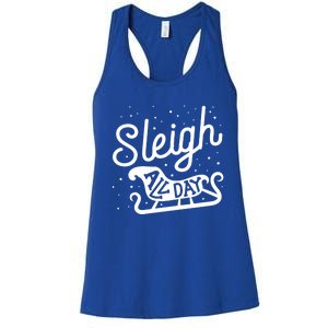 Sleigh All Day Funny Santa Christmas Reindeer Funny Gift Women's Racerback Tank