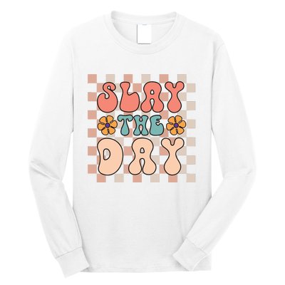 Slay All Day Gender Neutral Halloween Motivational Long Sleeve Shirt