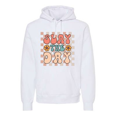 Slay All Day Gender Neutral Halloween Motivational Premium Hoodie