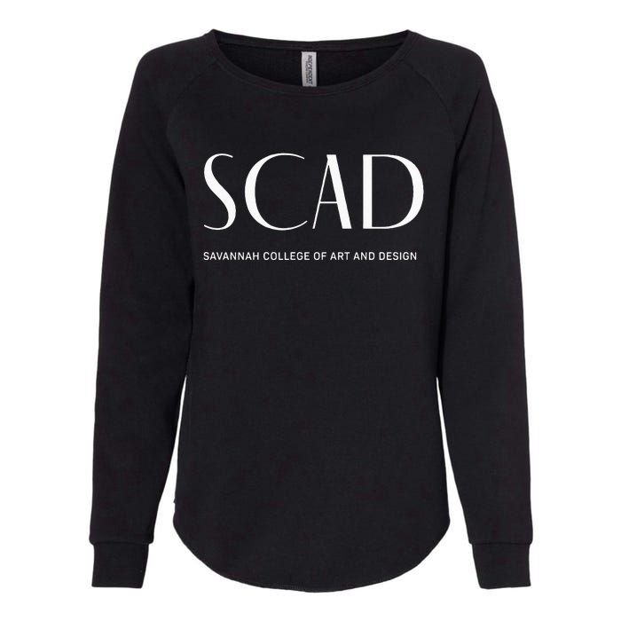 SCAD Art Deco Style College Long Sleeve Womens California Wash Sweatshirt