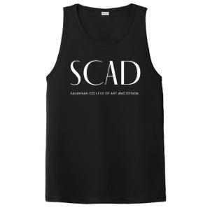 SCAD Art Deco Style College Long Sleeve PosiCharge Competitor Tank