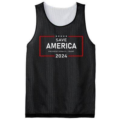 Save America Donald J. Trump 2024 Support Mesh Reversible Basketball Jersey Tank