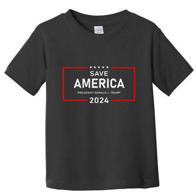 Save America Donald J. Trump 2024 Support Toddler T-Shirt