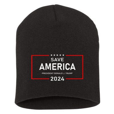 Save America Donald J. Trump 2024 Support Short Acrylic Beanie