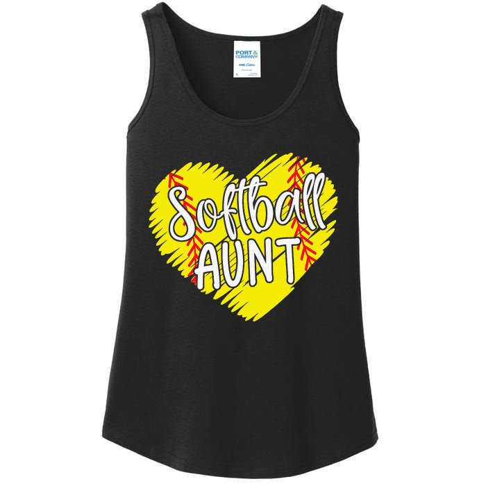 Softball Aunt designs For Baller Aunt Mother's Day Ladies Essential Tank