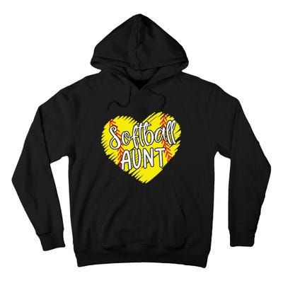 Softball Aunt designs For Baller Aunt Mother's Day Tall Hoodie