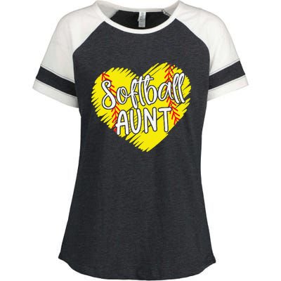 Softball Aunt designs For Baller Aunt Mother's Day Enza Ladies Jersey Colorblock Tee