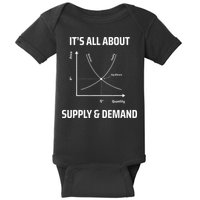 Supply And Demand Funny Economics Teacher & Economist Baby Bodysuit