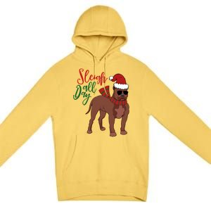 Sleigh All Day Pitbull Dog Christmas Premium Pullover Hoodie