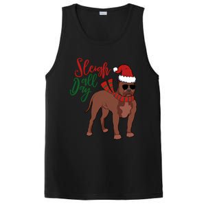 Sleigh All Day Pitbull Dog Christmas PosiCharge Competitor Tank