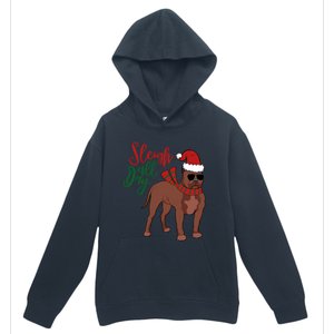 Sleigh All Day Pitbull Dog Christmas Urban Pullover Hoodie