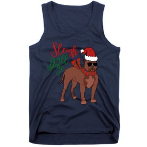 Sleigh All Day Pitbull Dog Christmas Tank Top