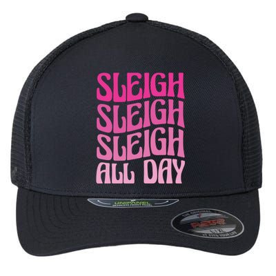 Sleigh All Day Embrace Winter Christmas Cheer Gift Flexfit Unipanel Trucker Cap