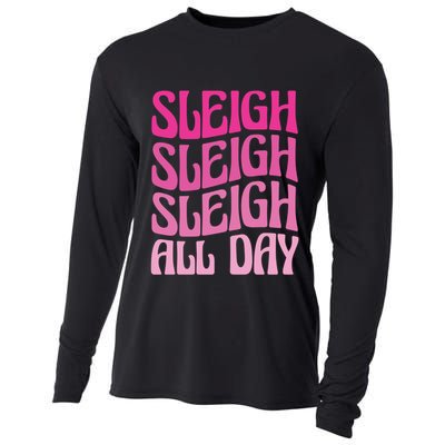 Sleigh All Day Embrace Winter Christmas Cheer Gift Cooling Performance Long Sleeve Crew
