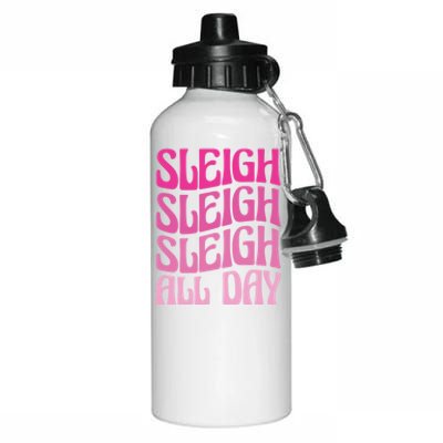 Sleigh All Day Embrace Winter Christmas Cheer Gift Aluminum Water Bottle