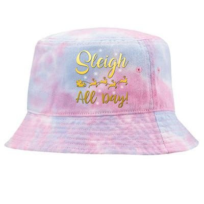 Sleigh All Day Sleigh Bells Ringing Gift Tie-Dyed Bucket Hat