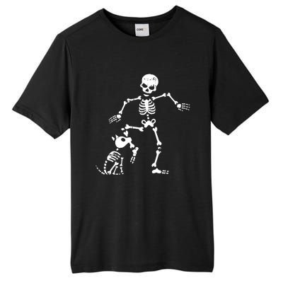 Skeleton And Dog Halloween Costume Funny Skull Women Tall Fusion ChromaSoft Performance T-Shirt