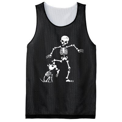 Skeleton And Dog Halloween Costume Funny Skull Women Mesh Reversible Basketball Jersey Tank