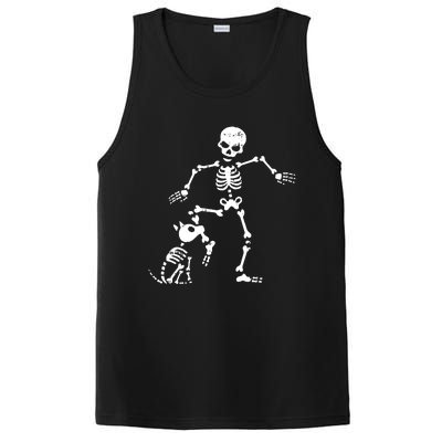 Skeleton And Dog Halloween Costume Funny Skull Women PosiCharge Competitor Tank