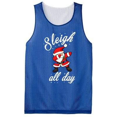 Sleigh All Day Dabbing Santa Funny Christmas Cool Gift Cute Gift Mesh Reversible Basketball Jersey Tank