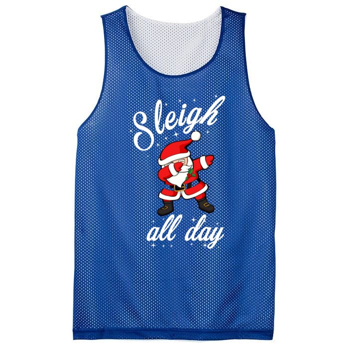 Sleigh All Day Dabbing Santa Funny Christmas Cool Gift Cute Gift Mesh Reversible Basketball Jersey Tank