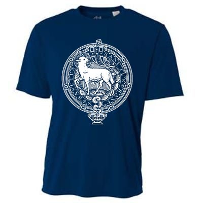 Sanctus Agnus Dei Lamb God Catholic Traditional Latin Mass Cooling Performance Crew T-Shirt