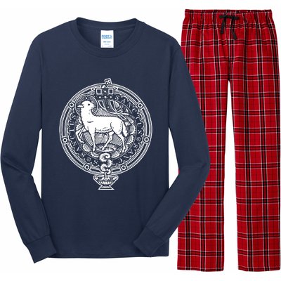 Sanctus Agnus Dei Lamb God Catholic Traditional Latin Mass Long Sleeve Pajama Set