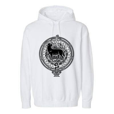 Sanctus Agnus Dei Lamb God Catholic Traditional Latin Mass Garment-Dyed Fleece Hoodie