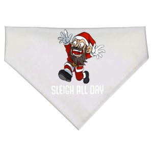 Sleigh All Day Christmas Funny Gift USA-Made Doggie Bandana