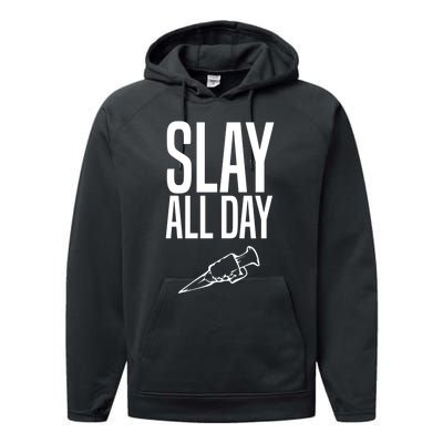 Slay All Day Vampire Hunter Buffy Performance Fleece Hoodie