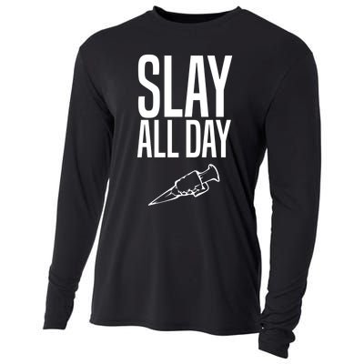 Slay All Day Vampire Hunter Buffy Cooling Performance Long Sleeve Crew