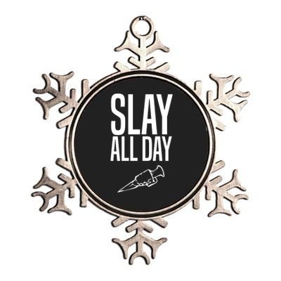 Slay All Day Vampire Hunter Buffy Metallic Star Ornament