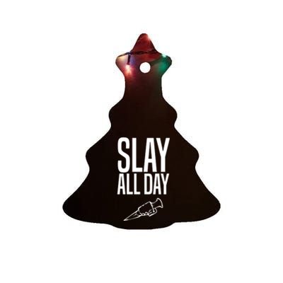 Slay All Day Vampire Hunter Buffy Ceramic Tree Ornament