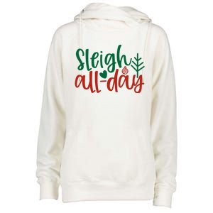 Sleigh All Day Womens Funnel Neck Pullover Hood