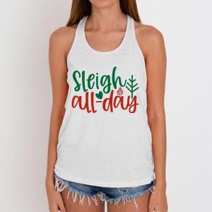 Sleigh All Day Women's Knotted Racerback Tank