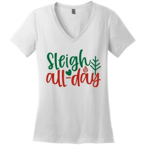 Sleigh All Day Women's V-Neck T-Shirt