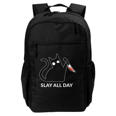 Slay All Day Halloween Cat Funny Backpack