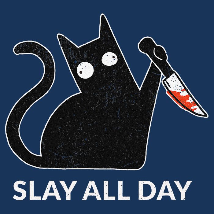 Slay All Day Halloween Cat Funny Cooling Performance Long Sleeve Crew