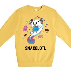 Snaxolotl Axolotl Donuts Cupcakes Candy Junk Food Premium Crewneck Sweatshirt